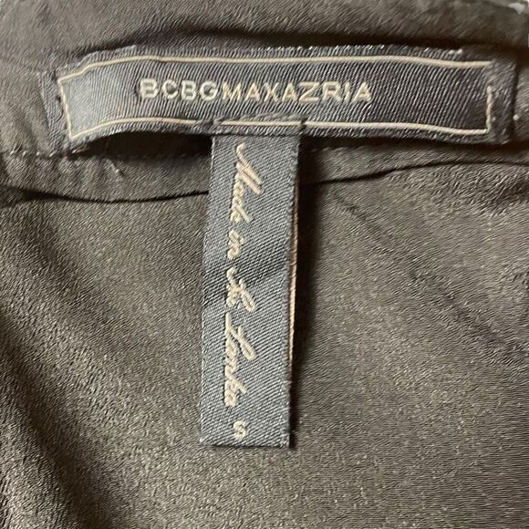 BCBGMAXAZRIA Faux Leather Tweed Mini Skirt Sz S - Picture 11 of 12